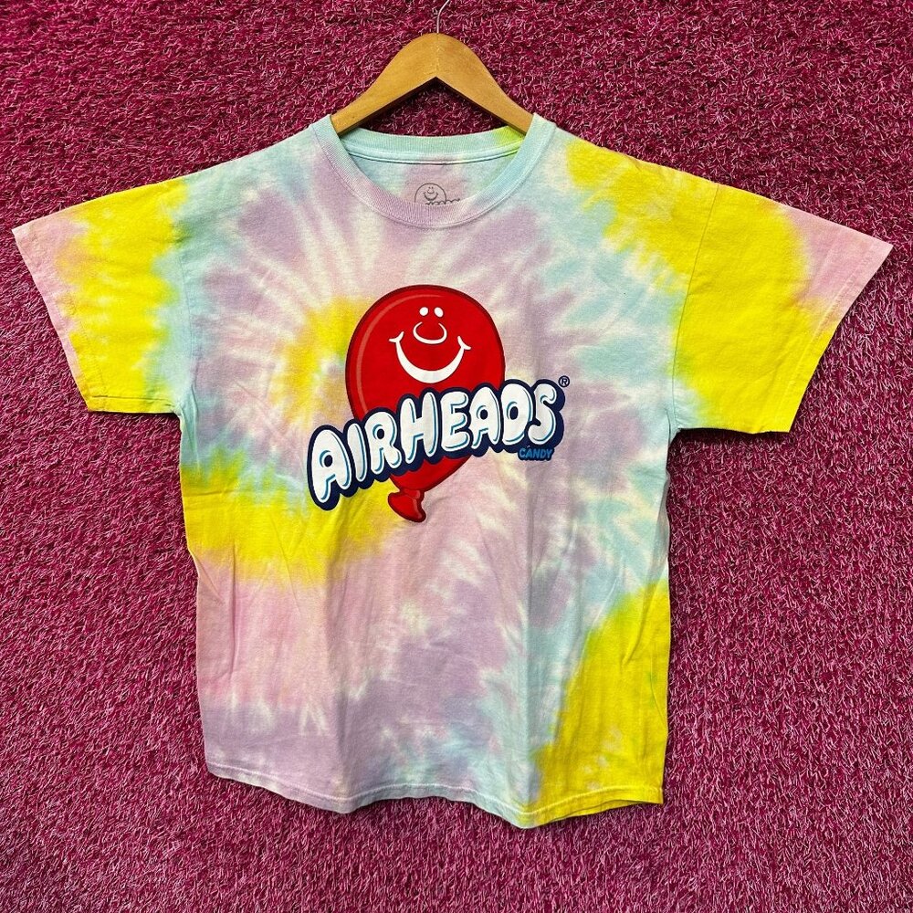 Airheads Smiley Red Balloon Logo Taffy Candy Promo Tie Dye L